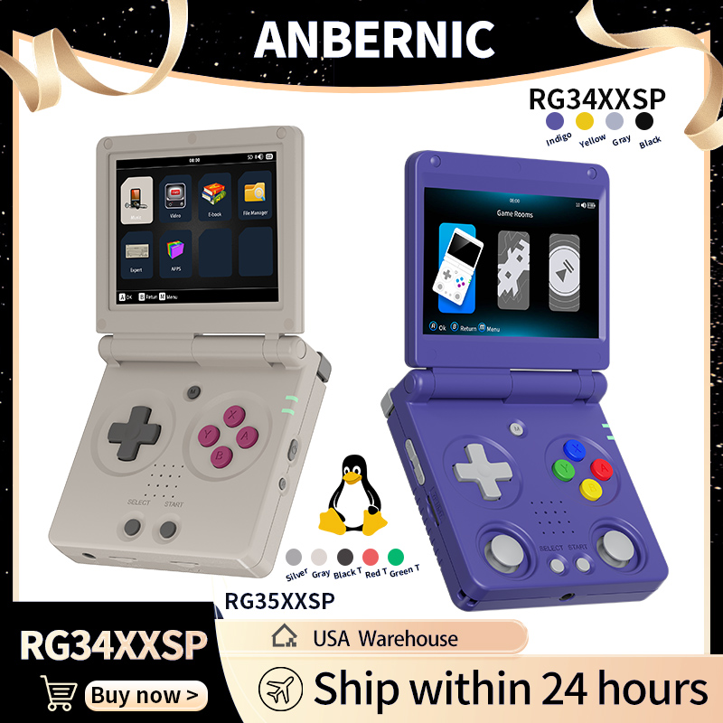 Retro Gaming Theme - Anbernic RG34XXSP RG35XXSP Console de jeu