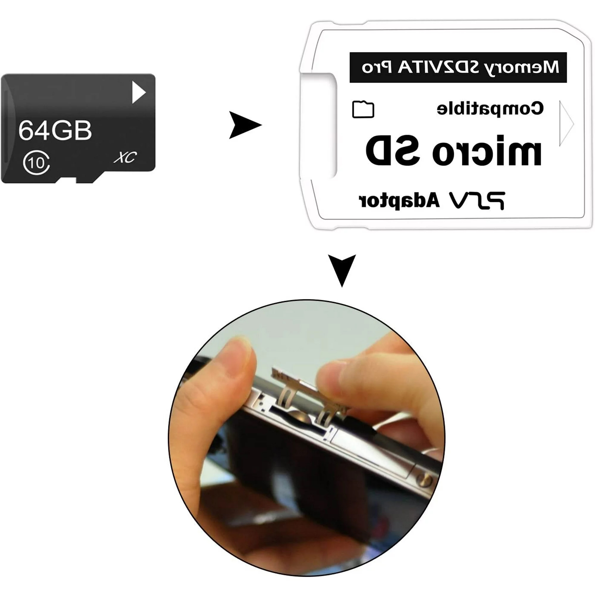 Memory Card Ps1 - Adaptateur Sd2Vita Pro 3.0, Compatible avec