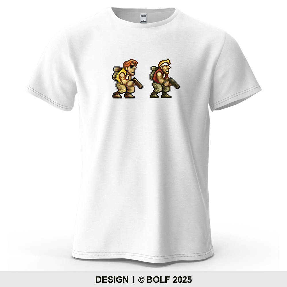 Retro Gaming Event - Pixel Character Jeu Thème Imprimé T-Shirt