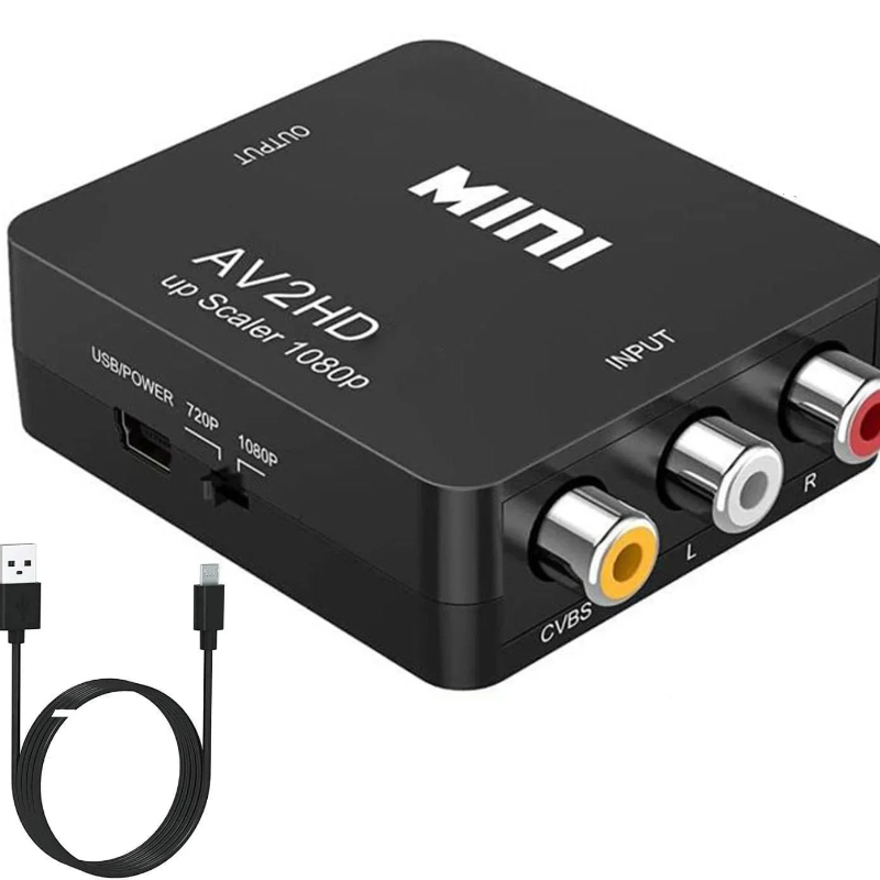 Retro Gaming With Projector - Convertisseur Mini AV vers HDMI 1080P