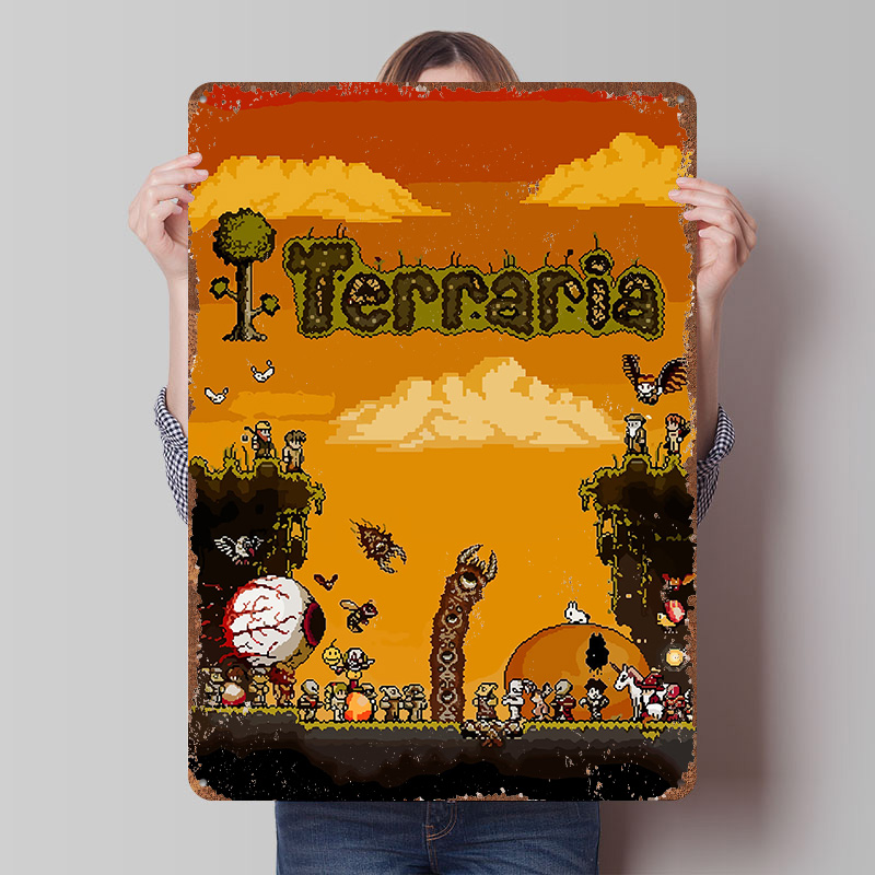 Affiche imprimée Terraria Pixe - Retro Gaming At avis et prix