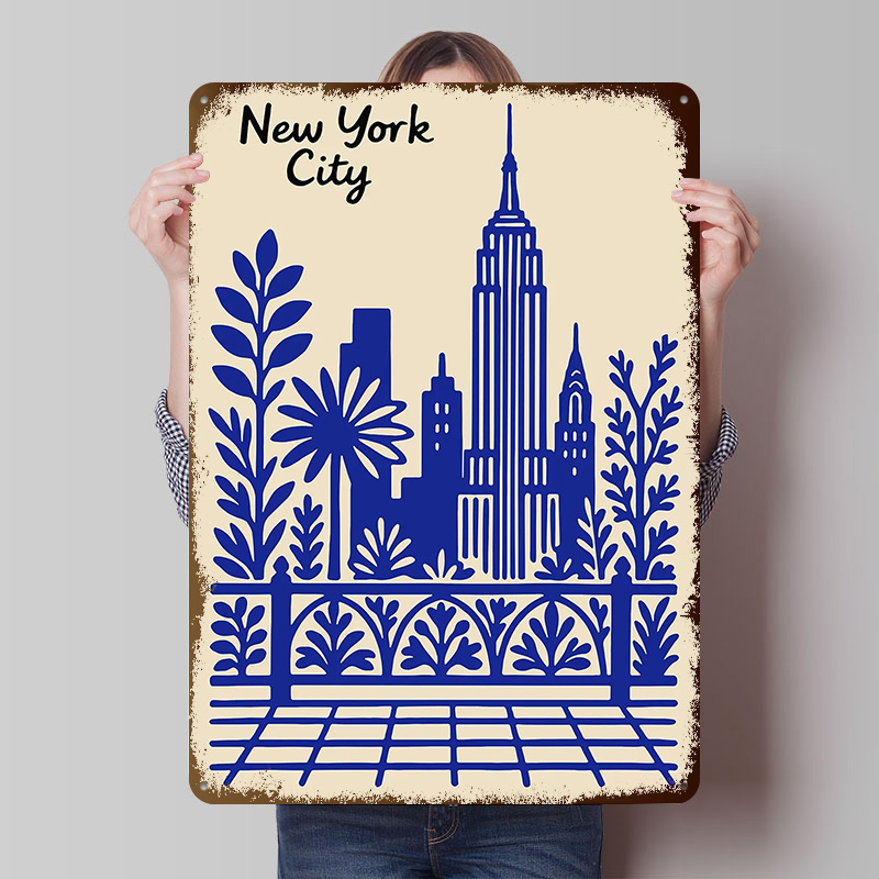 Affiche bleue de la ville de N - Retro Gaming At avis et prix