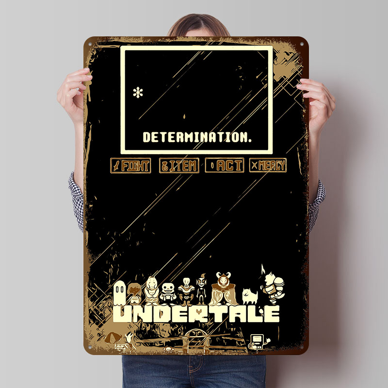 Affiche métallique Undertale,  - Retro Gaming At avis et prix