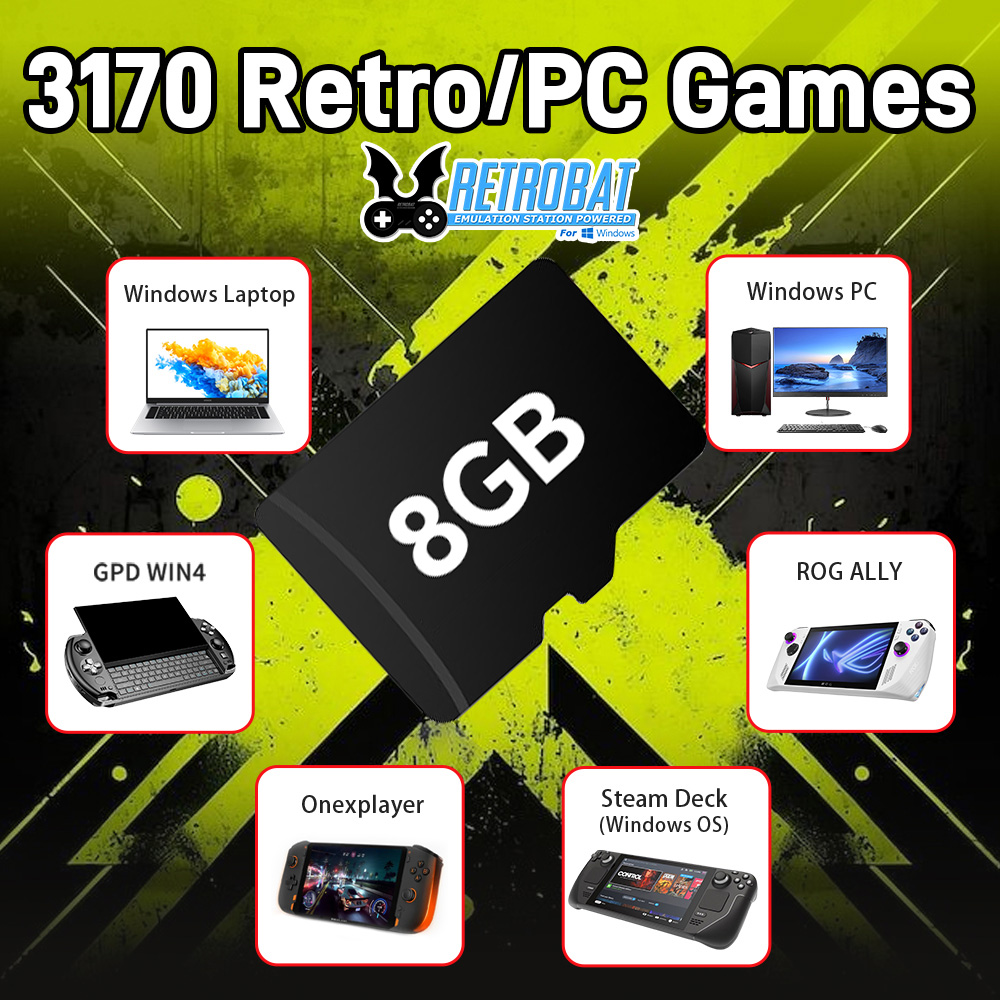 Carte de jeu TF de 8 go avec 3 - Retro Gaming Theme avis et prix